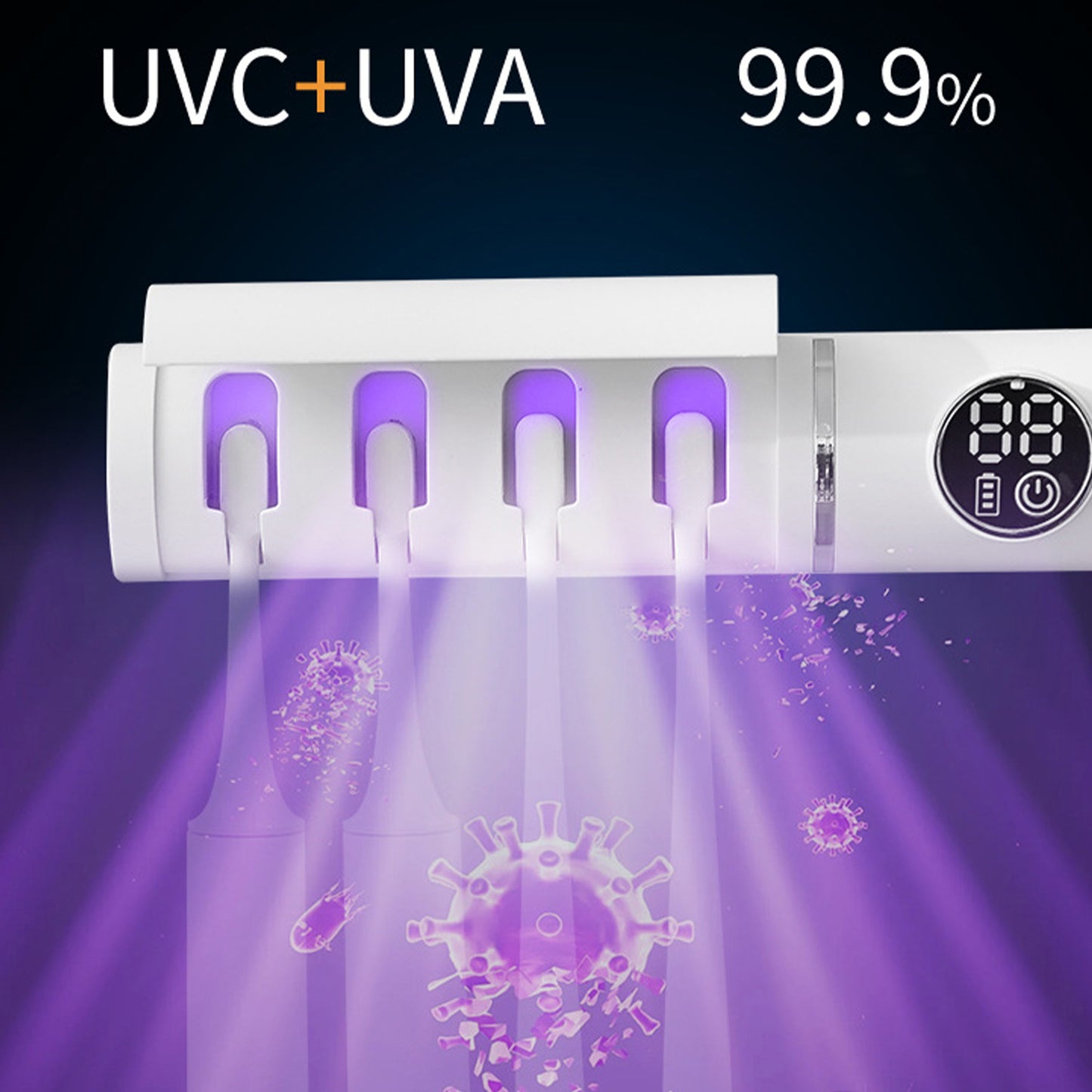 Smart UV Toothbrush Sterilizer, 4 slot holder